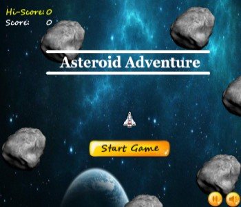 Asteroid Adventure for Browser by Curiositywave Gaming 